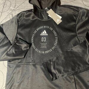 ADIDAS CLIMA WARM PERFORMANCE TRUE TO THE SPORT BLACK HOODIE SIZE L MEN NWT $80